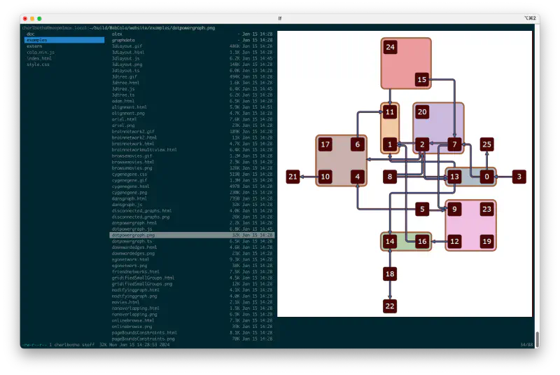 Figure 1: lf previewing an image using chafa and iterm2’s sixel support