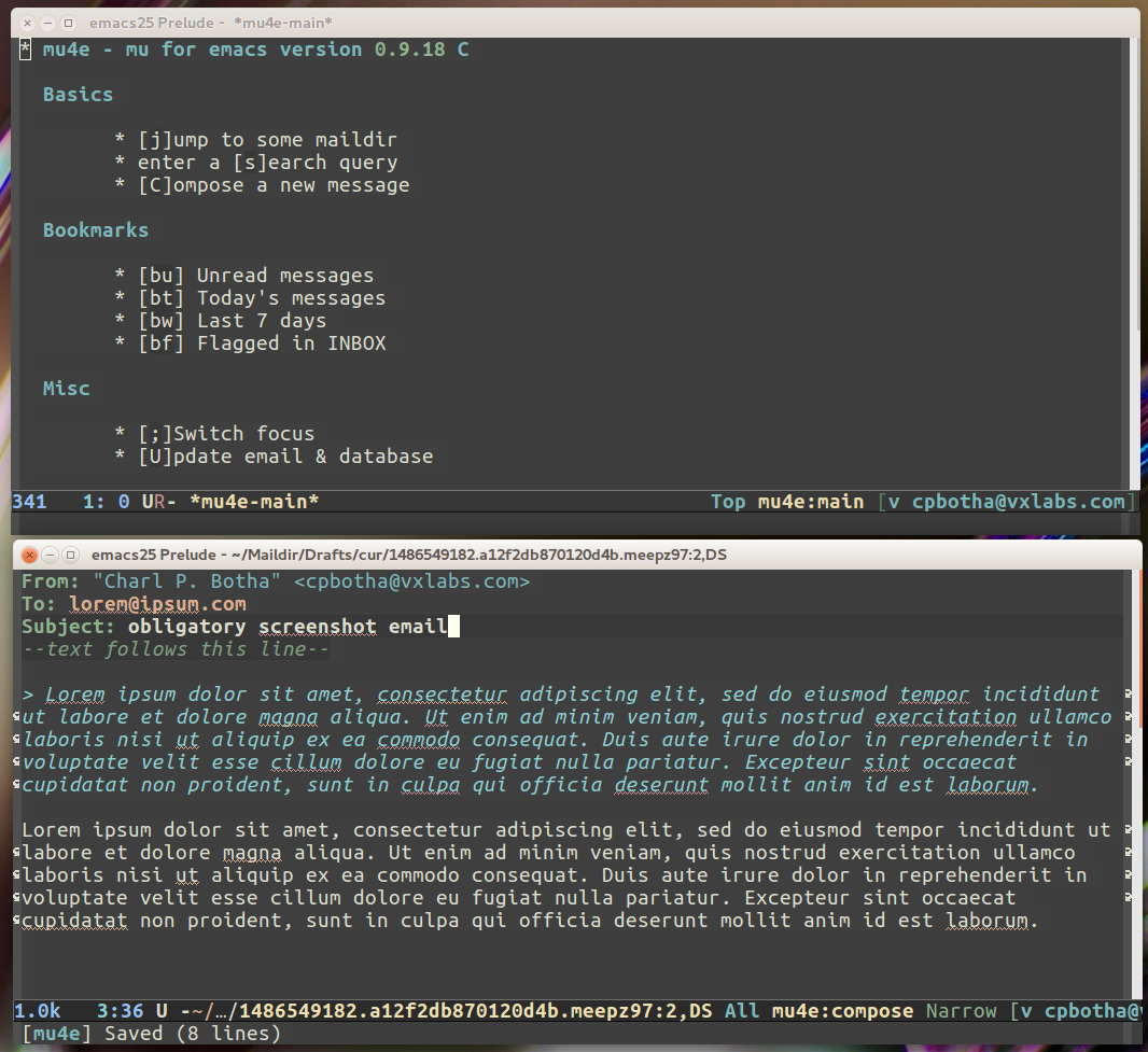 Mu4e 0 9 18 E Mailing With Emacs Now Even Better Vxlabs